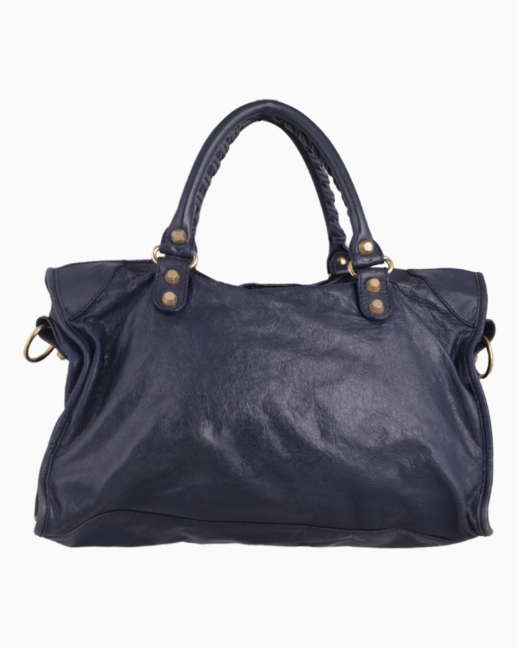 Bolsa Balenciaga Original Classic Motorcycle Azul Marinho Feminina