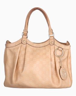 Bolsa Gucci Guccissima Sukey Média Bege