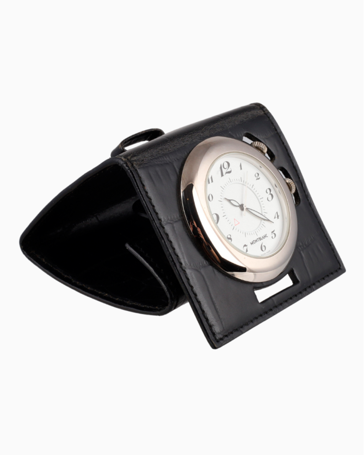 Relógio Montblanc De Bolso Original Travel Time Prata Masculino