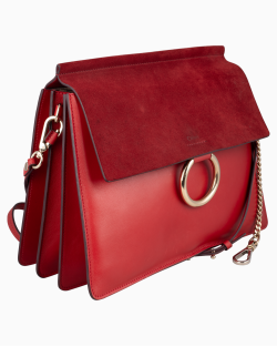 Bolsa Chloe Faye Shoulder Vermelha