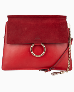 Bolsa Chloe Faye Shoulder Vermelha