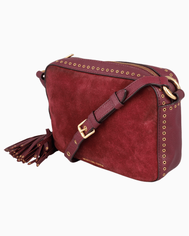 Bolsa Michael Kors Original Brooklyn Large Camera Bag Marsala Feminina