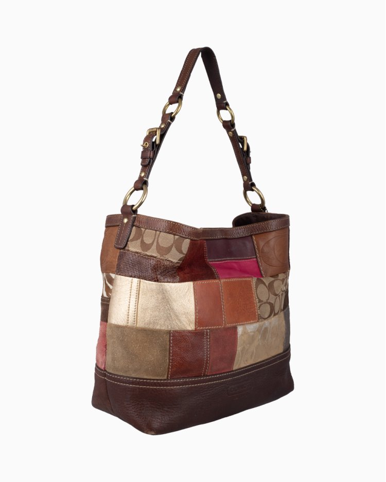 Bolsa Coach Original Vintage Patchwork Colorida Feminina