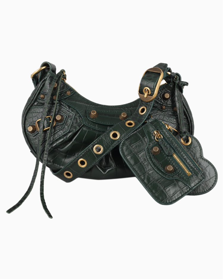 Bolsa Balenciaga Original Le Cagole XS Verde Feminina