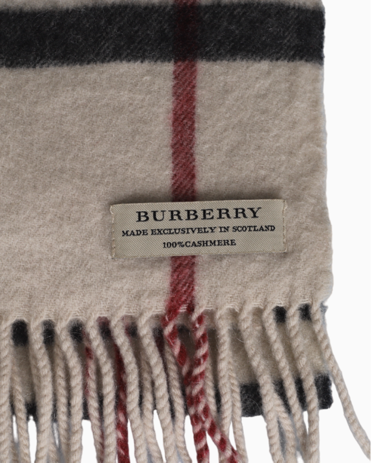 Cachecol Burberry Original Cashmere Xadrez Feminino