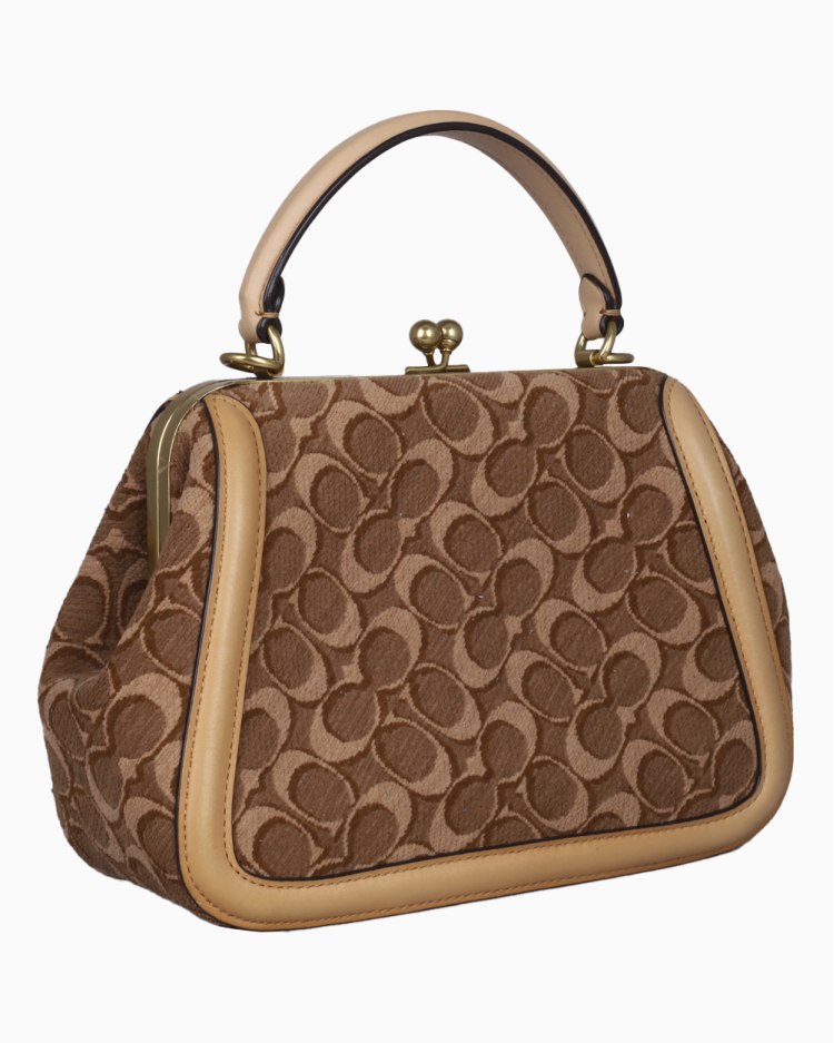 Bolsa Coach Original Vintage Bege Feminina