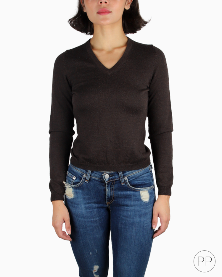 Suetér Banana Republic Original Tricô Marrom Feminino