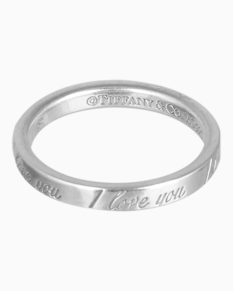 Anel Tiffany & Co. Original I Love You Prata 925 Feminino