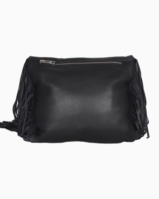 Chemisier Femme ZADIG & VOLTAIRE DELUXE En Cuir Noir à Franges - Taille 36 (4/S)