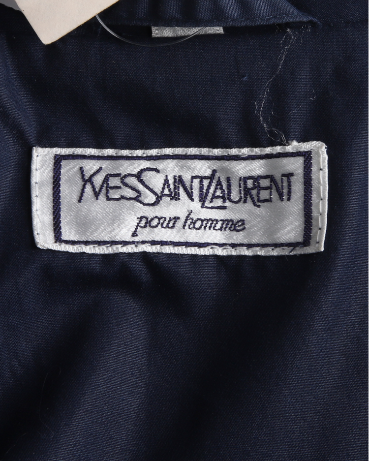 Casaco Yves Saint Laurent Original Vintage Trench Coat Azul