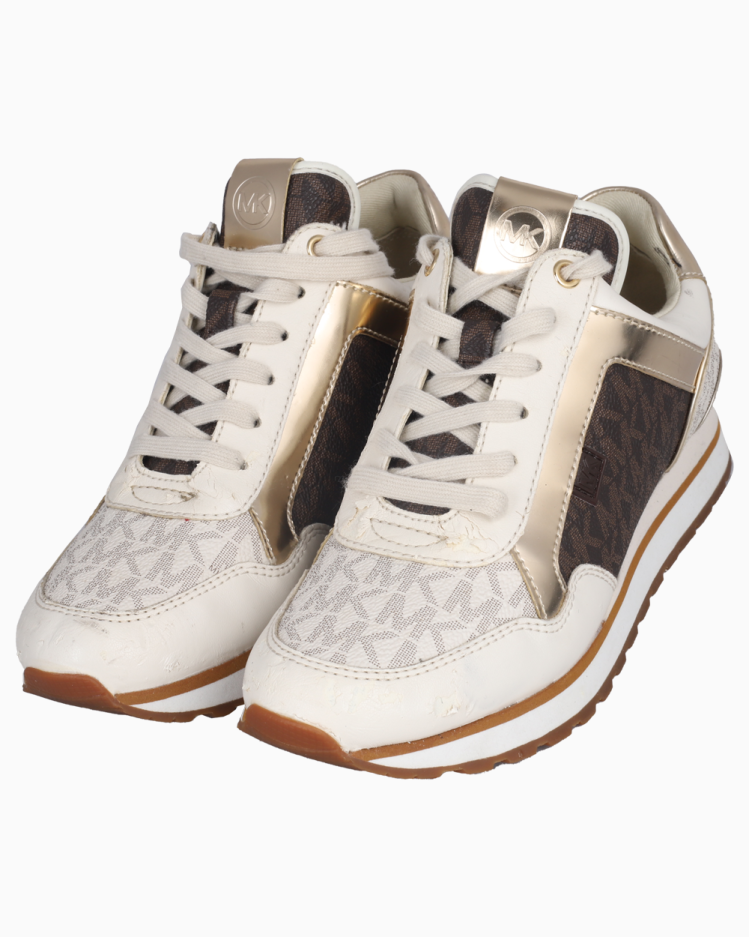 Tênis Michael Kors Original Maddy Two-Tone Logo Tricolor Feminino