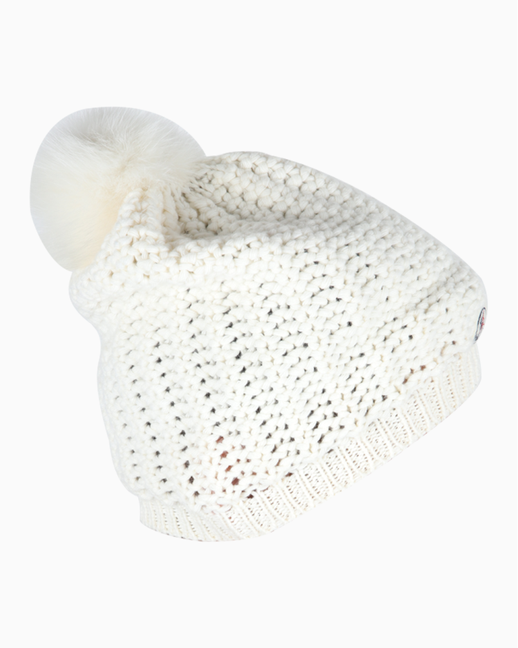 Gorro Moncler Original Tricô Off White Feminino