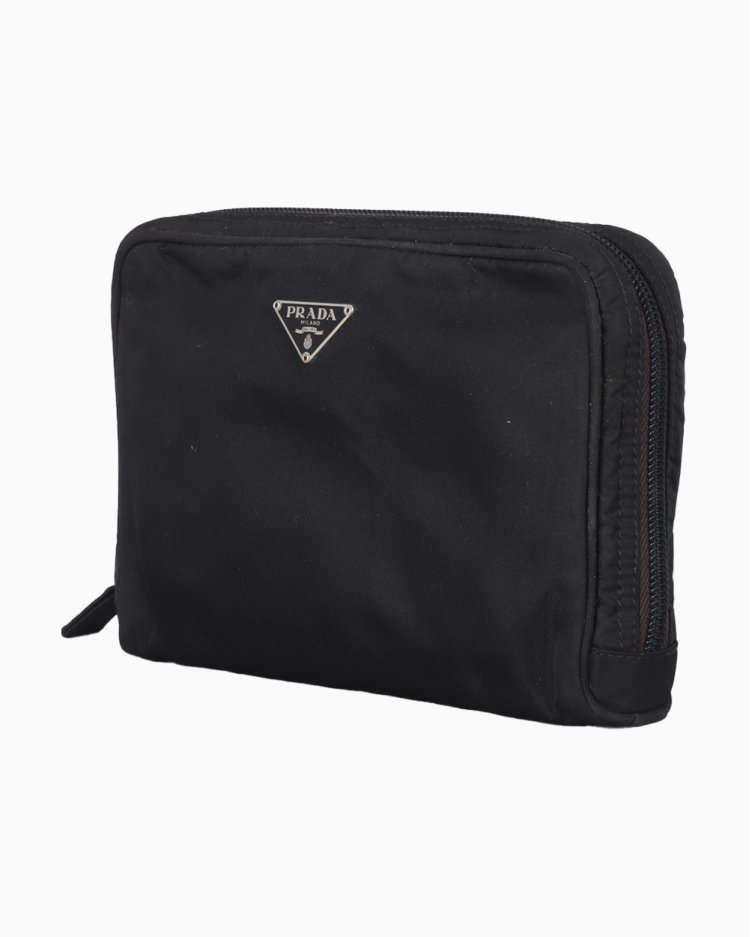 PRADA 黒 ナイロンケース Necessaire Prada Original Nylon Preta Feminina