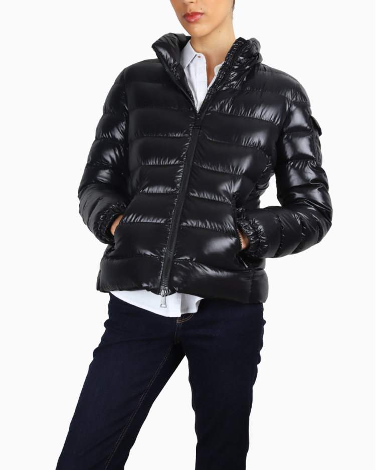 Jaqueta Moncler Original Matelassê Preta Feminina