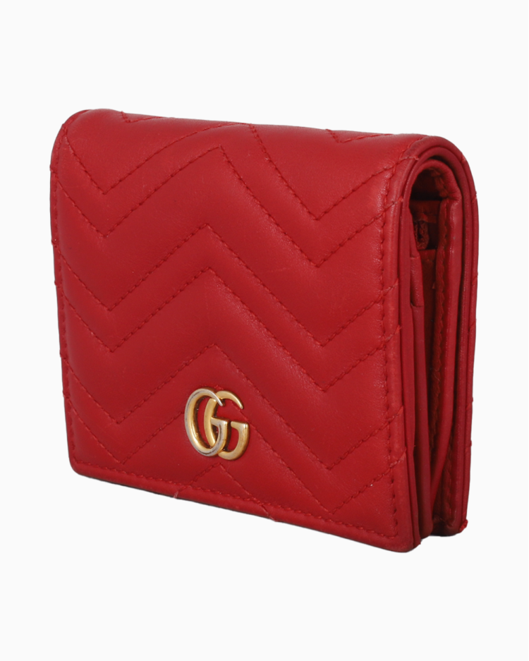 Carteira Gucci Original GG Marmont Vermelha Feminina