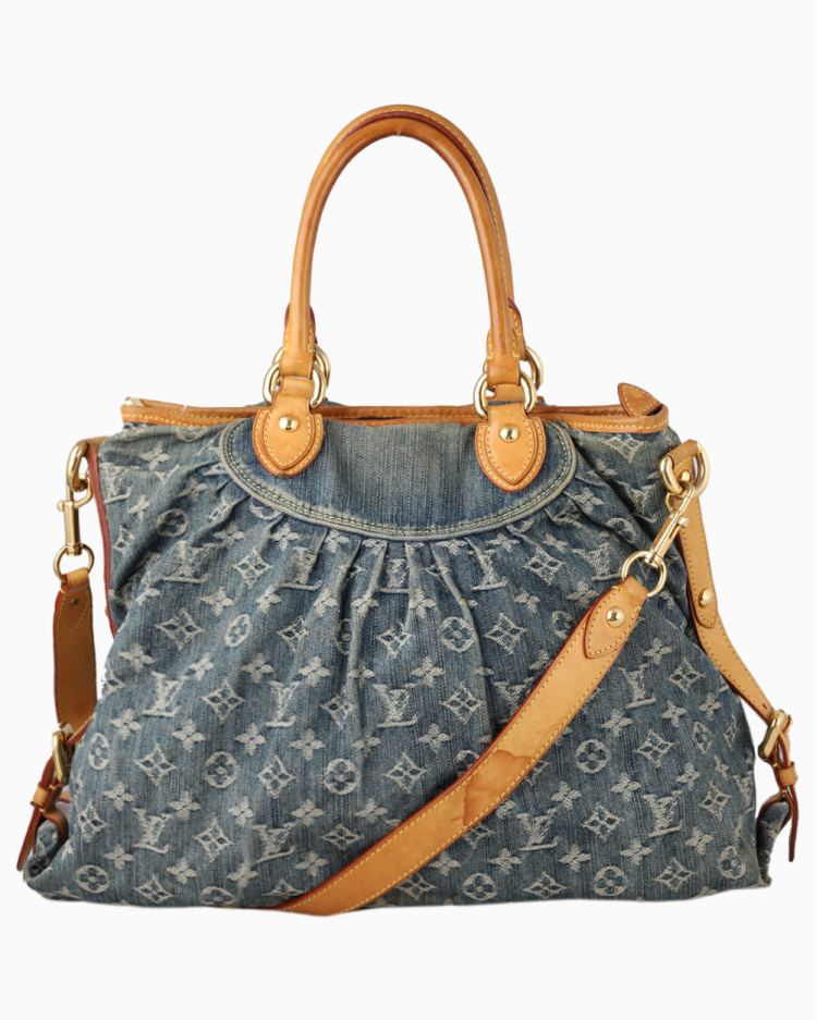 Bolsa Louis Vuitton Original Neo Cabby GM Denim Azul Feminina