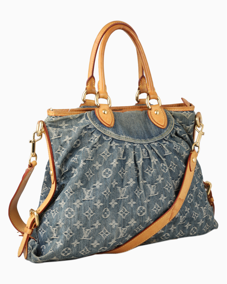 Bolsa Louis Vuitton Original Neo Cabby GM Denim Azul Feminina