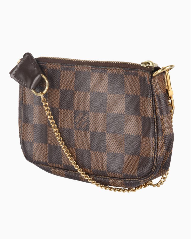 Bolsa Louis Vuitton Original Mini Pochette Acessoires Damier Ébéne
