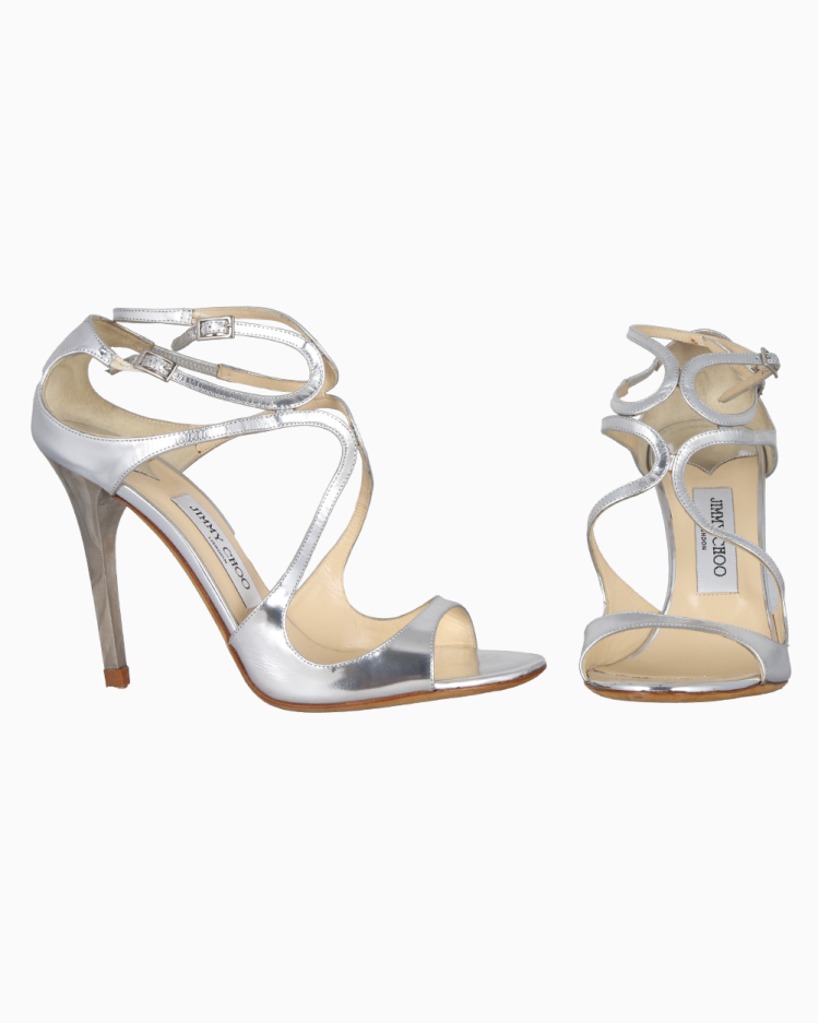 Sandália Jimmy Choo Original Azia Metalizada Feminina