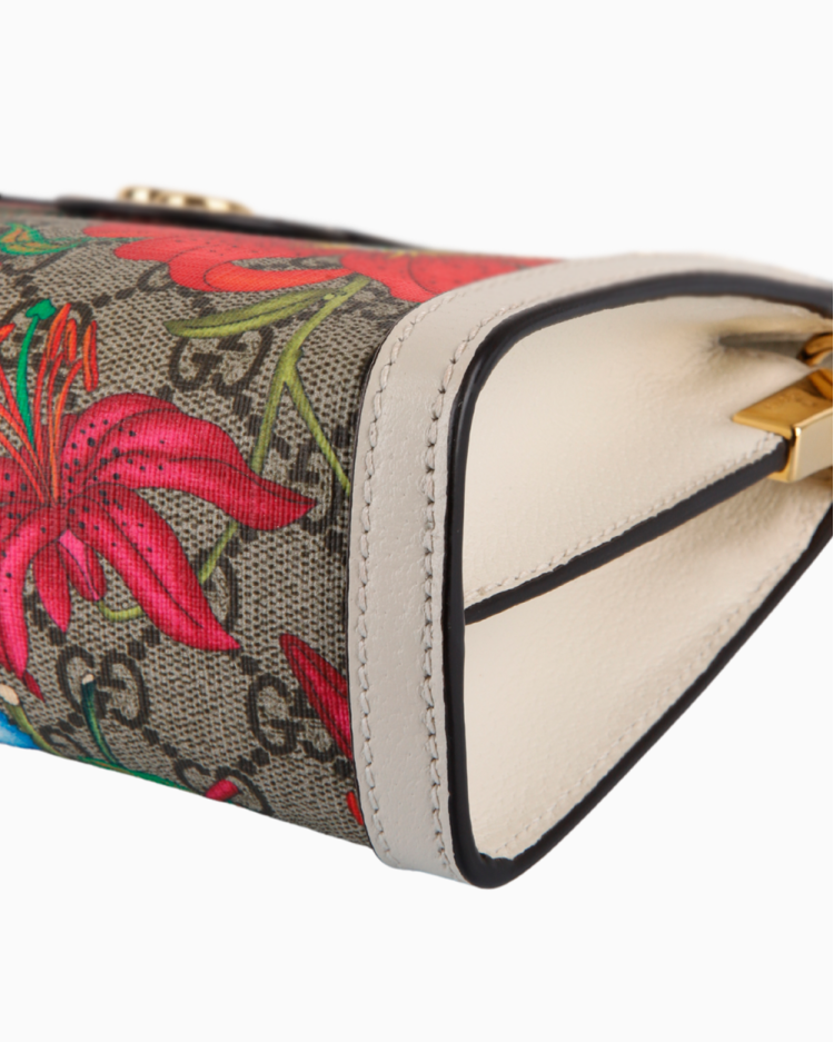 Bolsa Gucci Original Ophidia GG Supreme Flora Branca Feminina