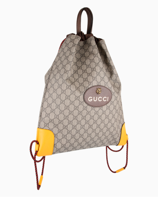 Mochila Gucci Original Sac Neo Vintage Drawstring GG Canvas Masculino