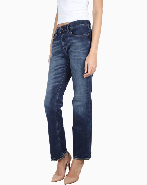 Calça Diesel Original Regular Slim-Bootcut Jeans Azul Feminina