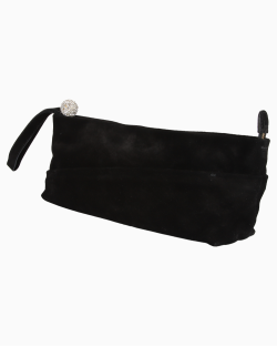 Clutch Emporio Armani Camurça Crystal Ball Preta