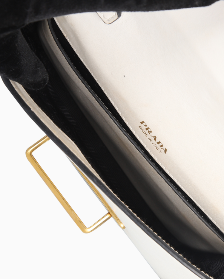 Bolsa Prada Original Cahier Bicolor Feminina