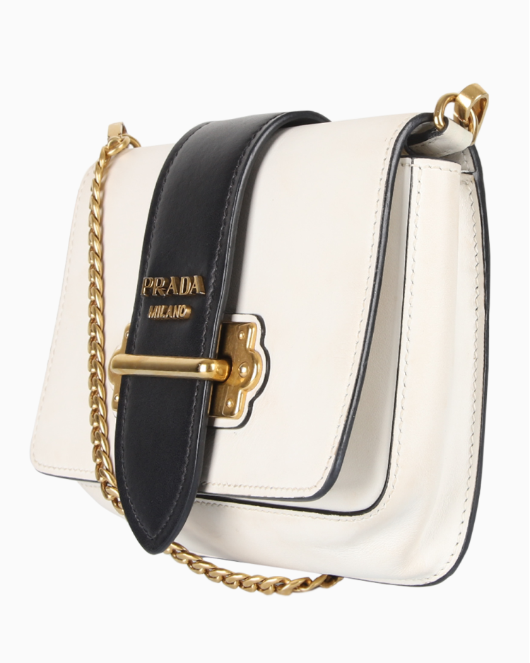 Bolsa Prada Original Cahier Bicolor Feminina