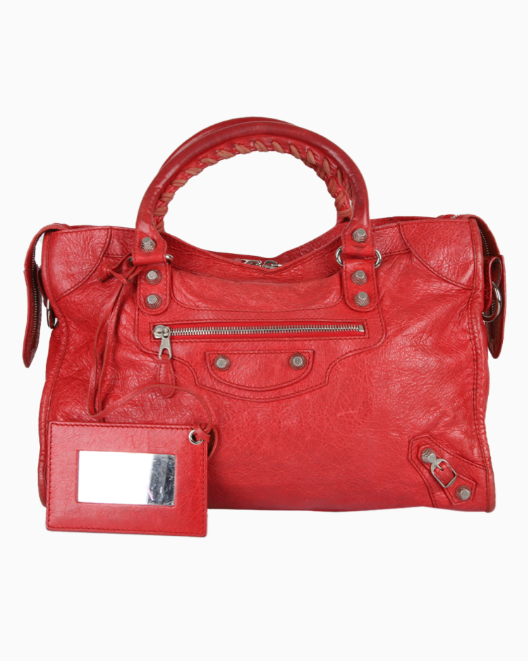 Bolsa Balenciaga Original Giant 12 Motorcycle City Vermelha Feminina