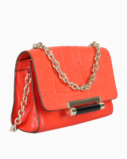 Bolsa Diane Von Furstenberg Chain Mini Crossbody Laranja