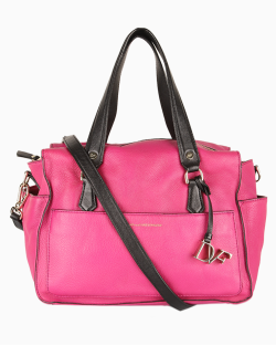 Bolsa Diane Von Furstenberg Couro Satchel Pink