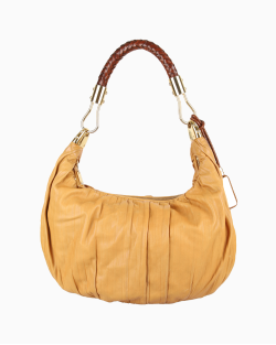 Bolsa Michael Kors Skorpios Hobo Couro Caramelo