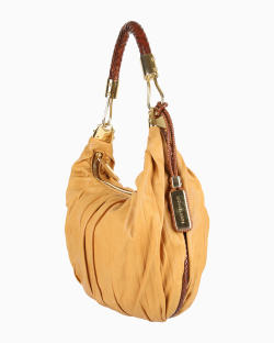 Bolsa Michael Kors Skorpios Hobo Couro Caramelo