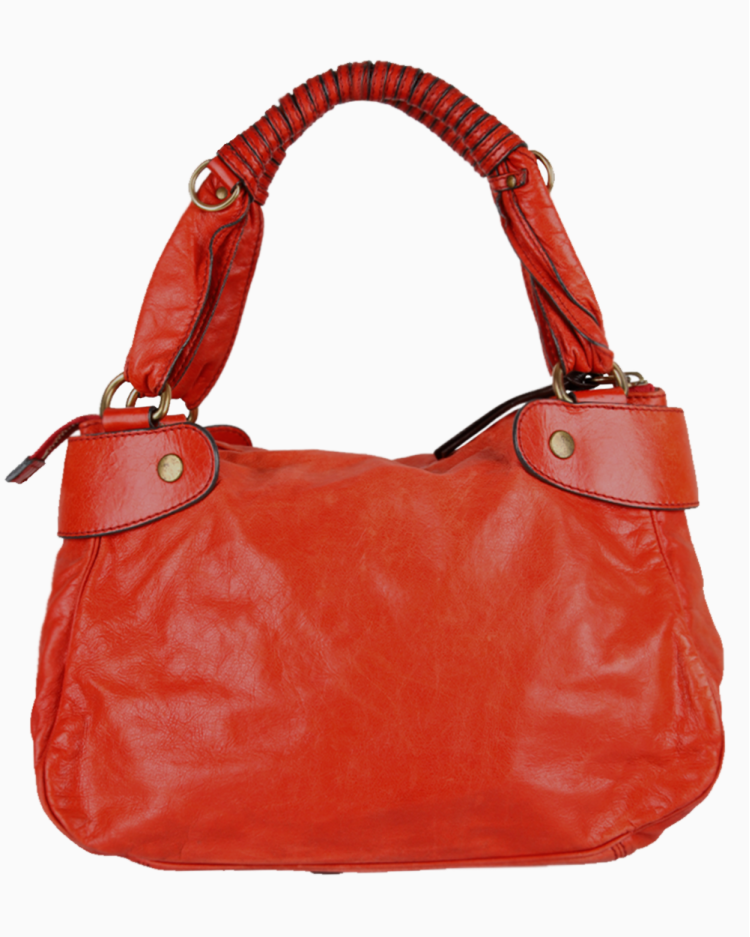 Bolsa Chloé Original Vintage Braided Handle Tote Laranja Feminina