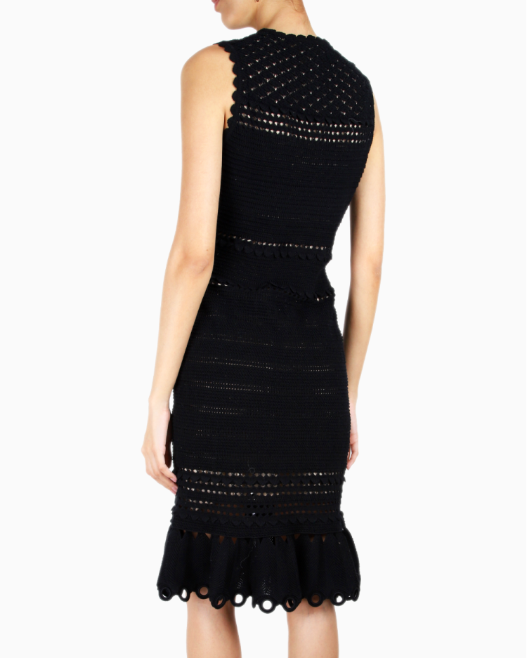 princess polly baby blue dress Alexander McQueen Lace Ribcage Jacquard Mini Dress (All New In) IFCHIC.COM main image 0