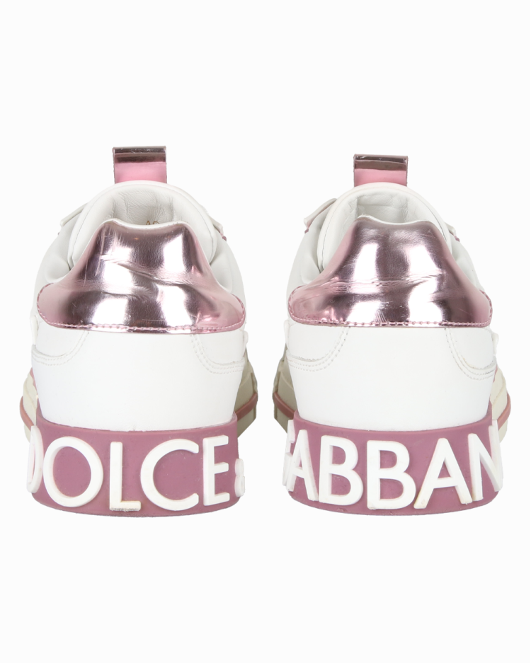 桜色のDOLCE & GABBANA Tênis Dolce & Gabbana Original 2.Zero Rosa e Branco Feminino