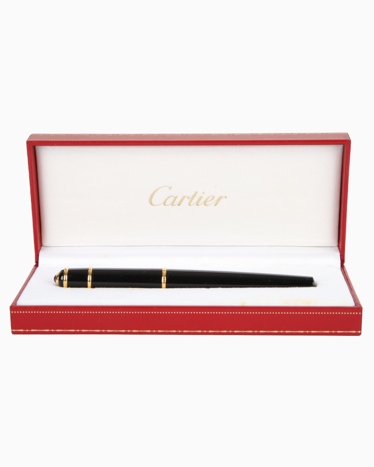 Caneta Esfereográfica Original Cartier Diabolo Preta Feminina