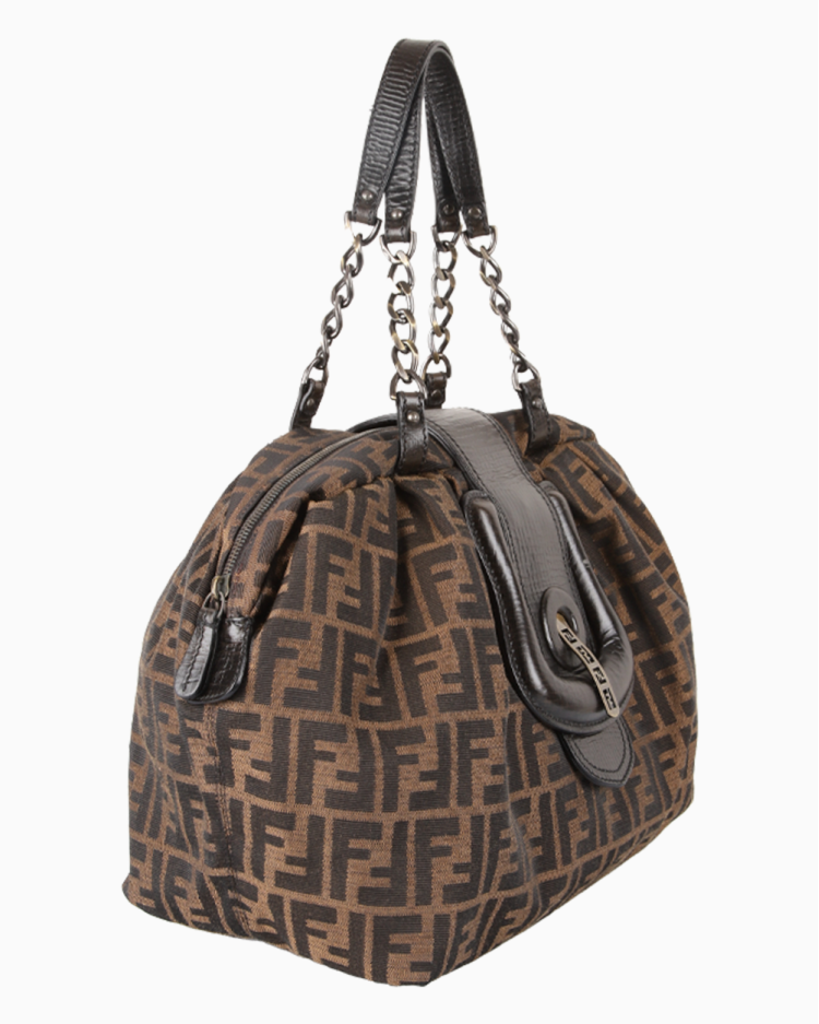 Bolsa Fendi Original Hobo Zucca Monograma Feminina