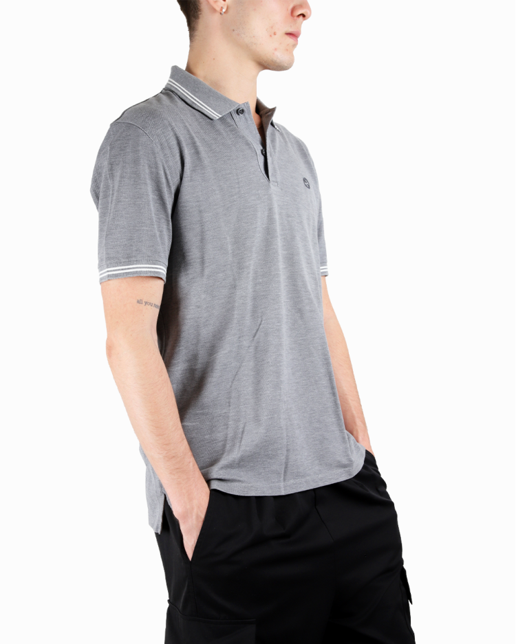 Camisa Polo Gucci Original Interlocking Cinza Masculina