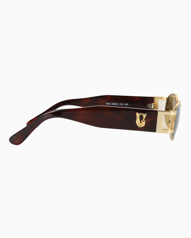 Óculos de Sol Versace Original X26/G Preto e Dourado Feminino