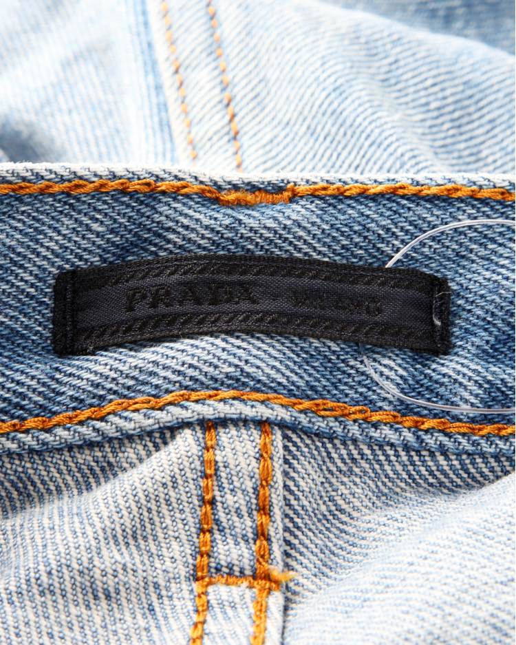 Calça Prada Jeans Original Classic Fit Azul Masculina