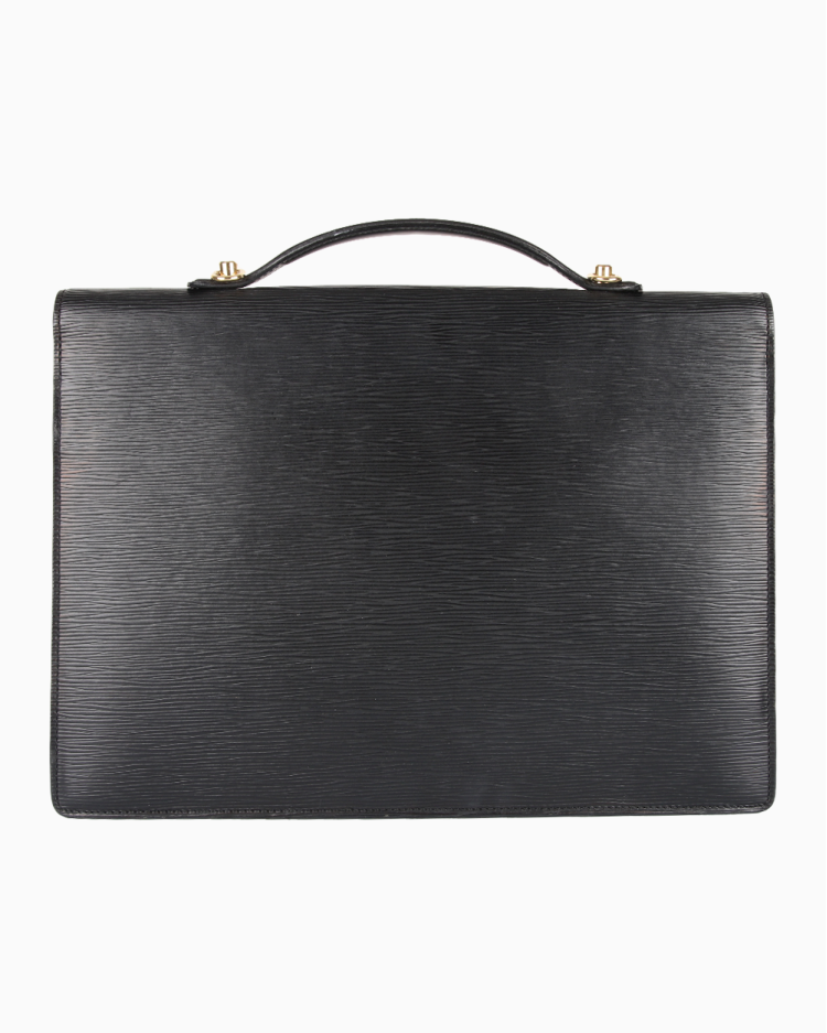 美✨Louis Vuitton Épi serviette ビジネスバッグ 黒 Pasta Louis Vuitton Original Vintage Serviette Conseiller EPI
