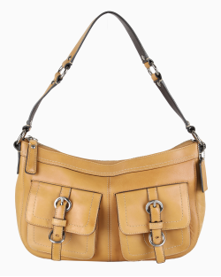 Bolsa Coach Shoulder Couro Caramelo