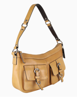 Bolsa Coach Shoulder Couro Caramelo