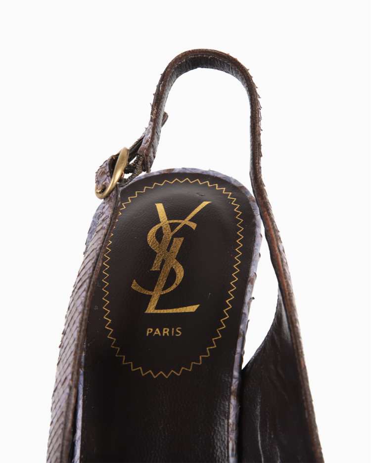Sapato Saint Laurent Original Python Roxo Sapato Saint Laurent Python Roxo