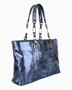 Bolsa Tory Burch Distressed Nico Azul Marinho