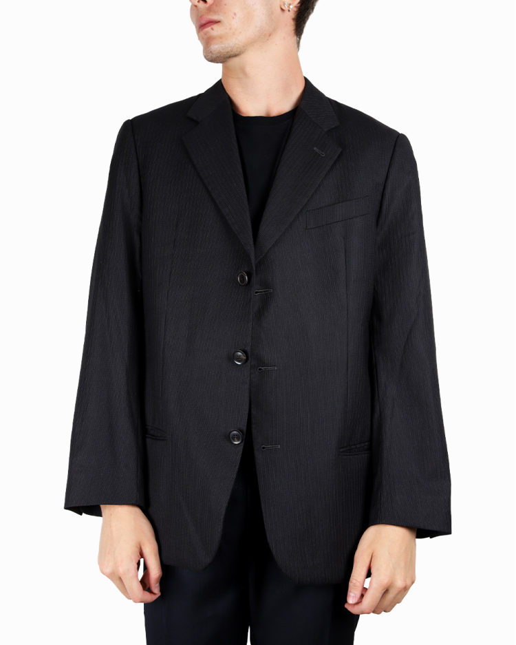 Blazer Armani Collezione Original Lã Preto Masculino