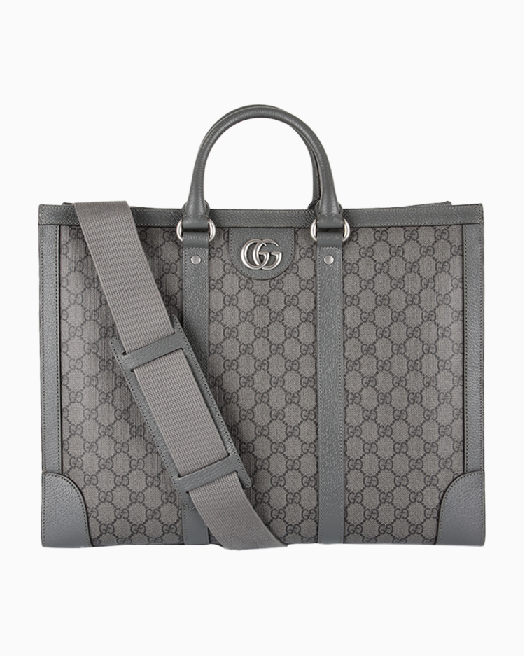 Bolsa Gucci Original Ophidia Large Tote GG Canvas Cinza Masculina