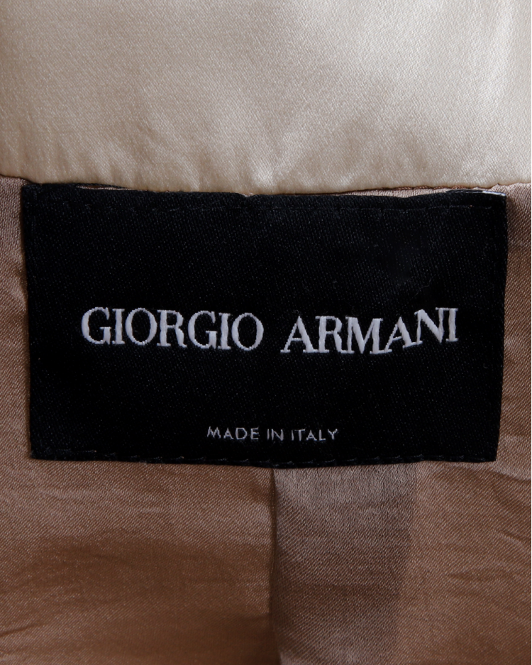 Blazer Giorgio Armani Original Cetim Bege Feminino